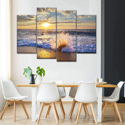 Tropical Waters Blue Ocean Beatiful Sea Natural Landscape Multi Canvas Wall Art Ideas, Multi Piece Panel Canvas Home Decor Housewarming Gift Ideas Framed Prints, Canvas