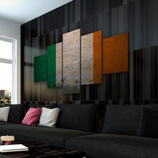 Pride of the Irish Flag Multi Canvas Wall Art Ideas, Multi Piece Panel Canvas Home Decor Housewarming Gift Ideas Framed Prints, Canvas