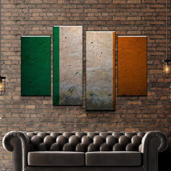 Pride of the Irish Flag Multi Canvas Wall Art Ideas, Multi Piece Panel Canvas Home Decor Housewarming Gift Ideas Framed Prints, Canvas