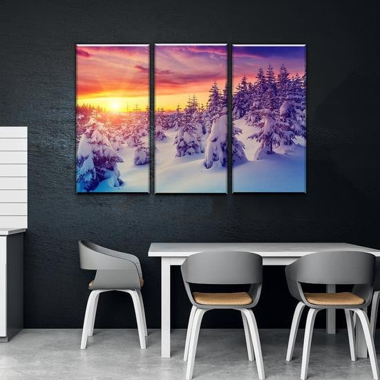 Sunset at the Pier Sunset Multi Canvas Wall Art Ideas, Multi Piece Panel Canvas Home Decor Housewarming Gift Ideas Framed Prints, Canvas