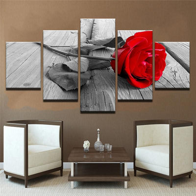 Romantic Vivid Rose Black and White Style Multi Canvas Wall Art Ideas, Multi Piece Panel Canvas Home Decor Housewarming Gift Ideas Framed Prints, Canvas