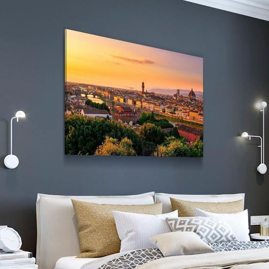 Vintage Retro Sun Setting on Italy Multi Canvas Wall Art Ideas, Multi Piece Panel Canvas Home Decor Housewarming Gift Ideas Framed Prints, Canvas