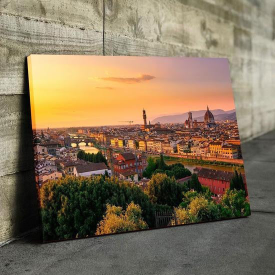 Vintage Retro Sun Setting on Italy Multi Canvas Wall Art Ideas, Multi Piece Panel Canvas Home Decor Housewarming Gift Ideas Framed Prints, Canvas