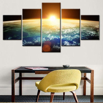 Vintage Retro Sun Setting on Italy Multi Canvas Wall Art Ideas, Multi Piece Panel Canvas Home Decor Housewarming Gift Ideas Framed Prints, Canvas