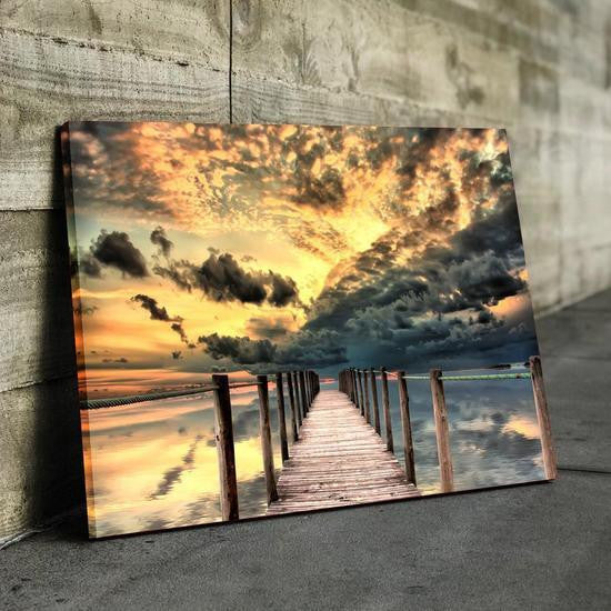 Sunset Gondola Ride Multi Canvas Wall Art Ideas, Multi Piece Panel Canvas Home Decor Housewarming Gift Ideas Framed Prints, Canvas