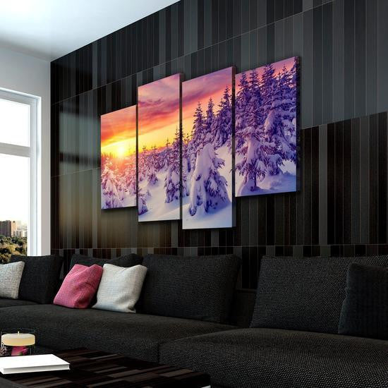 Sunset Gondola Ride Multi Canvas Wall Art Ideas, Multi Piece Panel Canvas Home Decor Housewarming Gift Ideas Framed Prints, Canvas