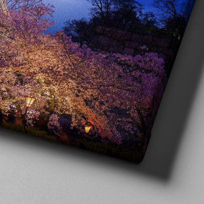 Secluded Japanese Castle Multi Canvas Wall Art Ideas, Multi Piece Panel Canvas Home Decor Housewarming Gift Ideas Framed Prints, Canvas