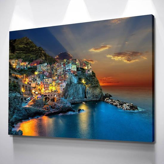 Secluded Japanese Castle Multi Canvas Wall Art Ideas, Multi Piece Panel Canvas Home Decor Housewarming Gift Ideas Framed Prints, Canvas
