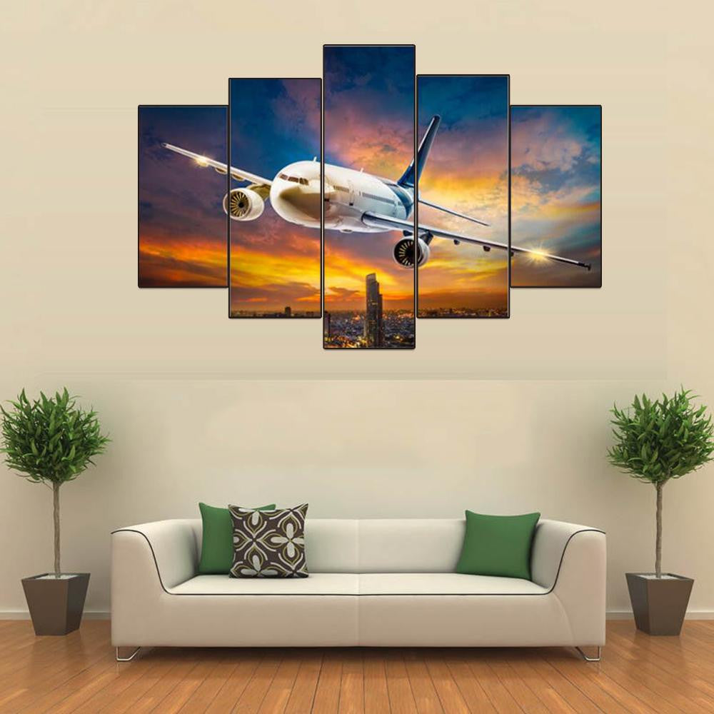 Soaring the Skies Aviation Landscape Multi Canvas Wall Art Ideas, Multi Piece Panel Canvas Home Decor Housewarming Gift Ideas Framed Prints, Canvas
