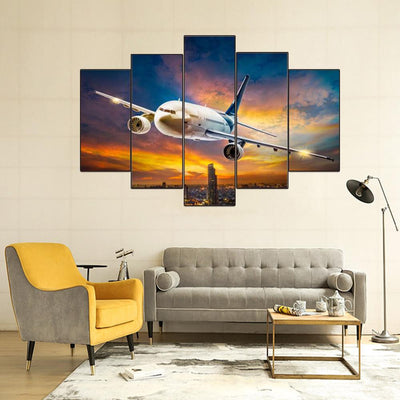 Soaring the Skies Aviation Landscape Multi Canvas Wall Art Ideas, Multi Piece Panel Canvas Home Decor Housewarming Gift Ideas Framed Prints, Canvas