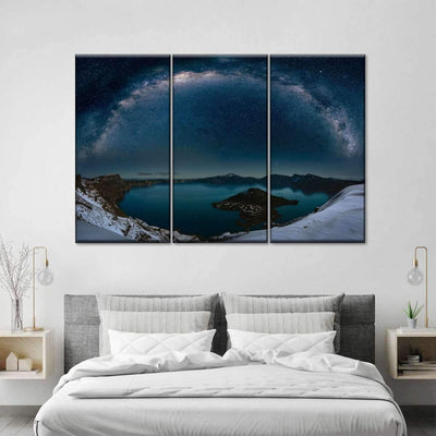 New York City at Dusk City Night View Landscape Multi Canvas Wall Art Ideas, Multi Piece Panel Canvas Home Decor Housewarming Gift Ideas Framed Prints, Canvas