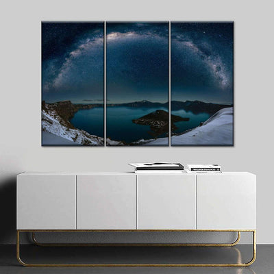 New York City at Dusk City Night View Landscape Multi Canvas Wall Art Ideas, Multi Piece Panel Canvas Home Decor Housewarming Gift Ideas Framed Prints, Canvas