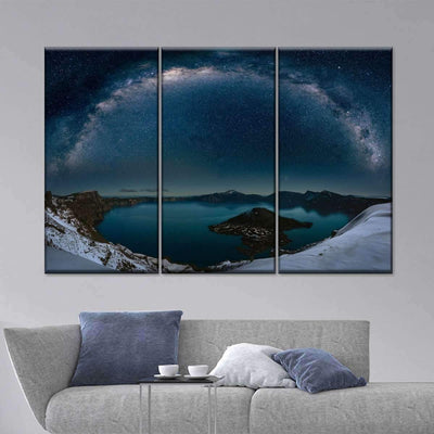 New York City at Dusk City Night View Landscape Multi Canvas Wall Art Ideas, Multi Piece Panel Canvas Home Decor Housewarming Gift Ideas Framed Prints, Canvas