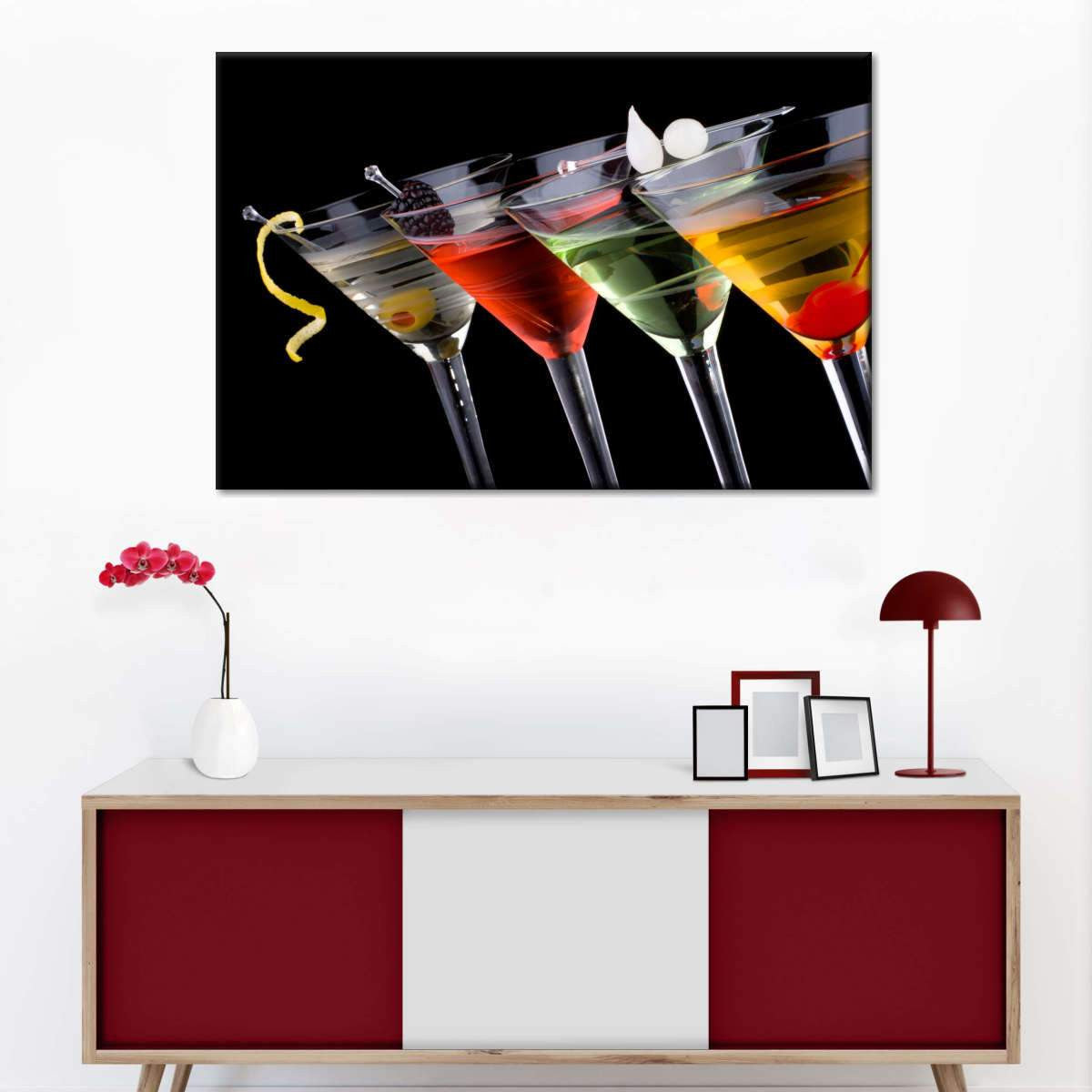 A Taste of the Fine Life Cocktail Wine Drink Multi Canvas Wall Art Ideas, Multi Piece Panel Canvas Home Decor Housewarming Gift Ideas Framed Prints, Canvas