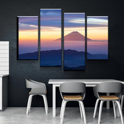 Mt Fuji Floating Above the Clouds Natural Landscape Multi Canvas Wall Art Ideas, Multi Piece Panel Canvas Home Decor Housewarming Gift Ideas Framed Prints, Canvas