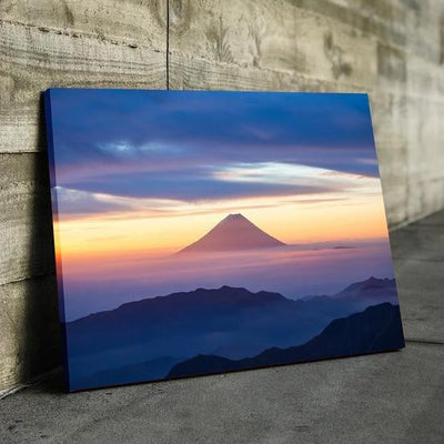 Mt Fuji Floating Above the Clouds Natural Landscape Multi Canvas Wall Art Ideas, Multi Piece Panel Canvas Home Decor Housewarming Gift Ideas Framed Prints, Canvas