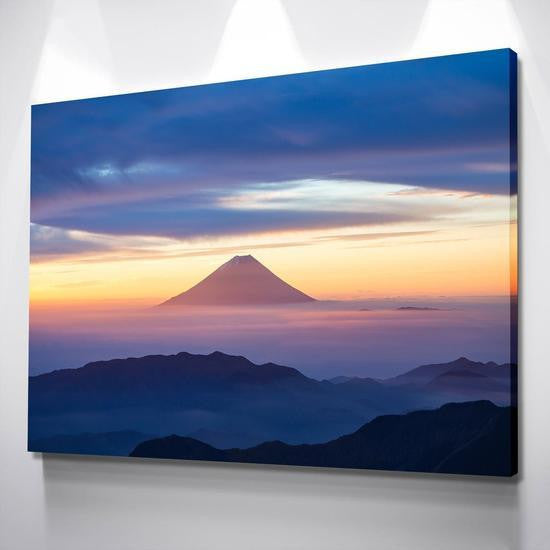 Mt Fuji Floating Above the Clouds Natural Landscape Multi Canvas Wall Art Ideas, Multi Piece Panel Canvas Home Decor Housewarming Gift Ideas Framed Prints, Canvas