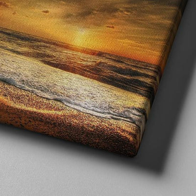 Beautiful Sunrise At Beach Golden Coast Multi Canvas Wall Art Ideas, Multi Piece Panel Canvas Home Decor Housewarming Gift Ideas Framed Prints, Canvas