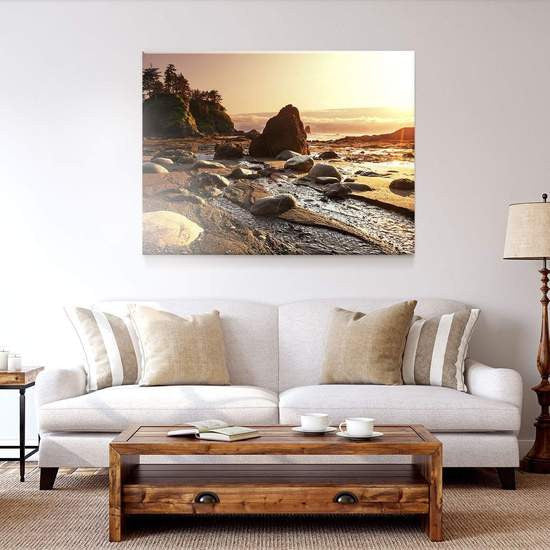 Natural Landscape Savannah Tree at Sunset  Multi Canvas Wall Art Ideas, Multi Piece Panel Canvas Home Decor Housewarming Gift Ideas Framed Prints, Canvas