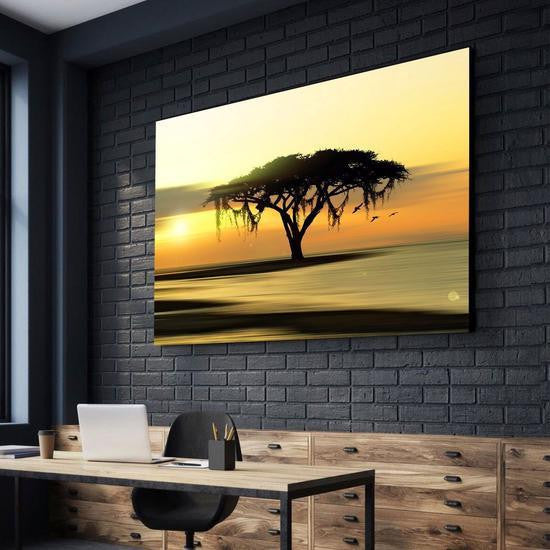 Secluded Island Natural Landscape Beach Sunset Island Multi Canvas Wall Art Ideas, Multi Piece Panel Canvas Home Decor Housewarming Gift Ideas Framed Prints, Canvas