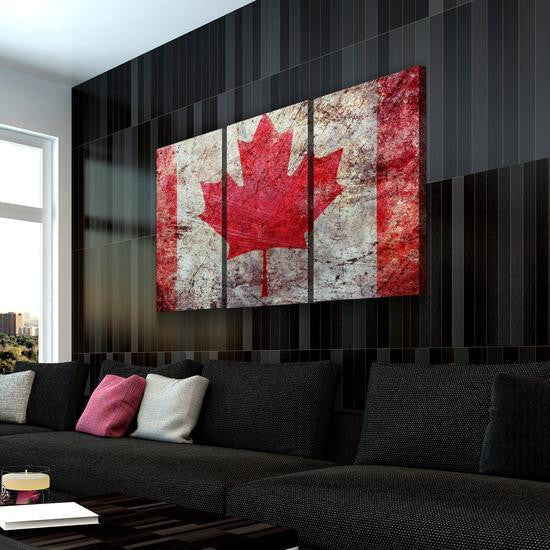 Maple Leaf Canadian Flag Canadian Flag Multi Canvas Wall Art Ideas, Multi Piece Panel Canvas Home Decor Housewarming Gift Ideas Framed Prints, Canvas
