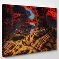 Fantastic Surreal Landscape Another Planet Rocks, Fantastic Premium Multi Canvas Prints, Multi Piece Panel Canvas Home Decor, Luxury Gallery Wall Fine Art
