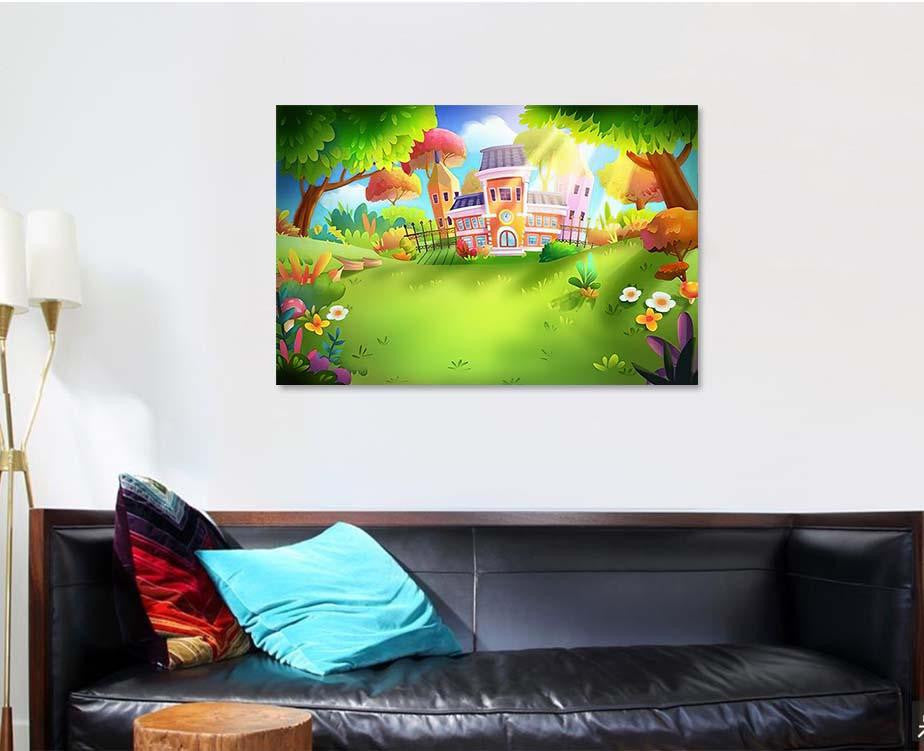 School Forest Fantastic Realistic Style Video, Fantastic Premium Multi Canvas Prints, Multi Piece Panel Canvas Home Decor, Luxury Gallery Wall Fine Art
