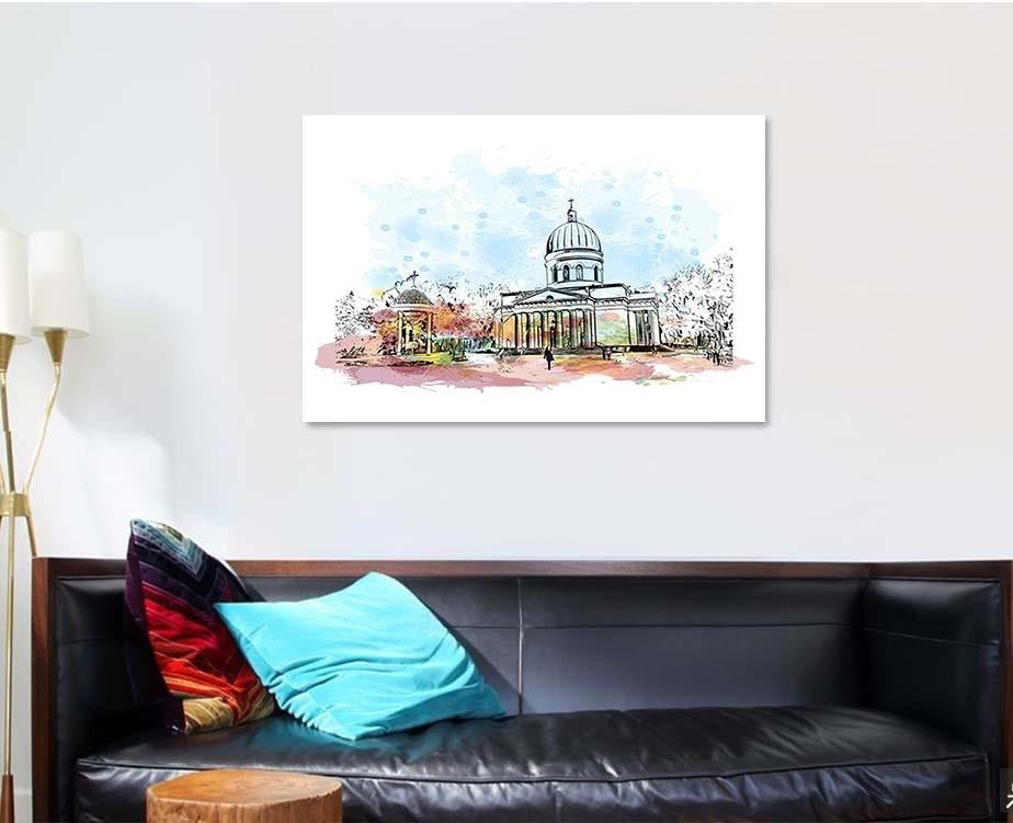 Building View Landmark Chisinau Capital Eastern Christian Premium Multi Canvas Prints, Multi Piece Panel Canvas Luxury Gallery Wall Fine Art Print