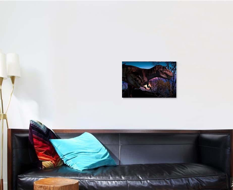Fantasy Landscape 3D Rendered Dinosaur 1 Dinosaur Animals Premium Multi Canvas Prints, Multi Piece Panel Canvas Luxury Gallery Wall Fine Art Print