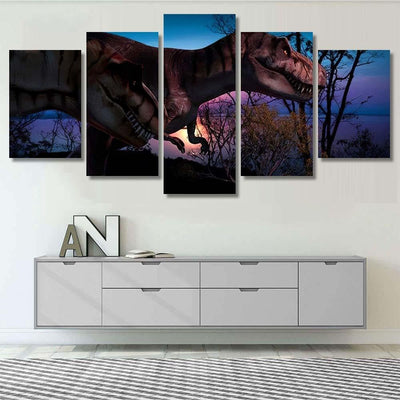Fantasy Landscape 3D Rendered Dinosaur 1 Dinosaur Animals Premium Multi Canvas Prints, Multi Piece Panel Canvas Luxury Gallery Wall Fine Art Print