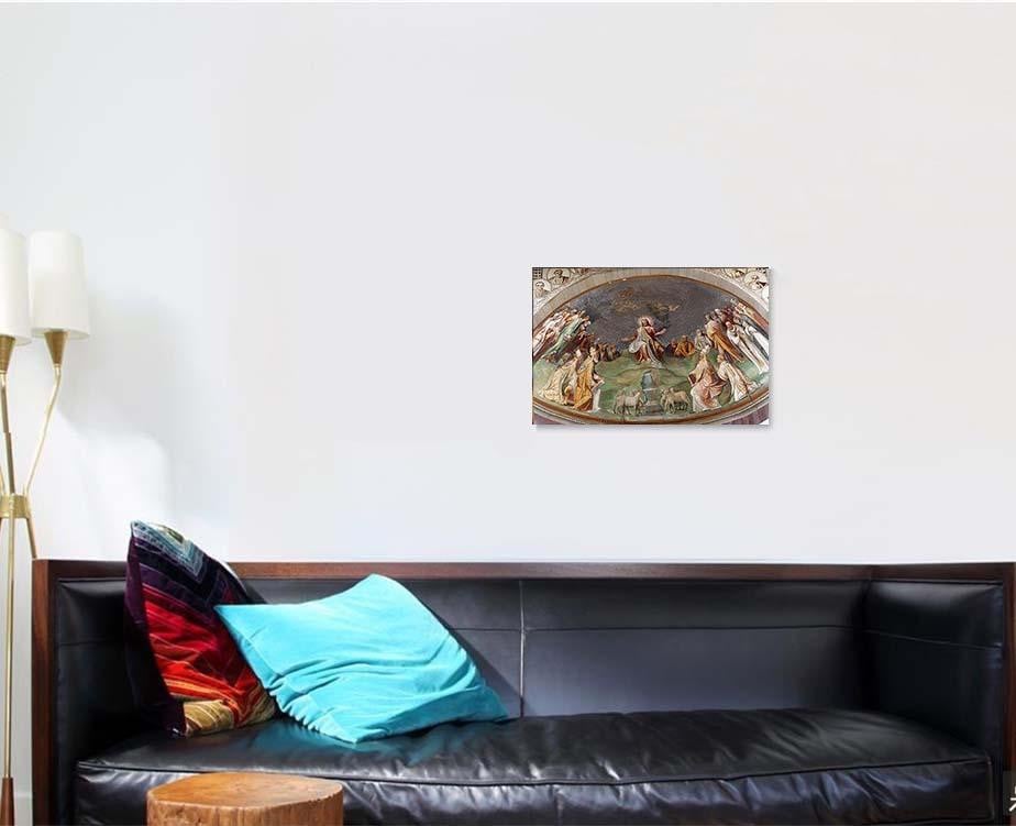 Rome Jesus Teacher Fresco Church Santa Jesus Christian Premium Multi Canvas Prints, Multi Piece Panel Canvas Luxury Gallery Wall Fine Art Print