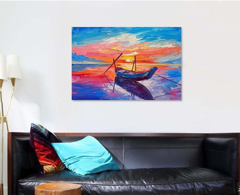 Oil Artwork On Luxury Multi Canvas Prints, Multi Piece Panel Canvas Gallery Art Print Fishing Abstract Luxury Multi Canvas Prints, Multi Piece Panel Canvas Gallery Art Print Print