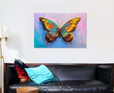 Oil Beautiful Butterfly Abstract Luxury Multi Canvas Prints, Multi Piece Panel Canvas Gallery Art Print Print