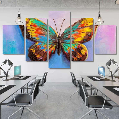 Oil Beautiful Butterfly Abstract Luxury Multi Canvas Prints, Multi Piece Panel Canvas Gallery Art Print Print
