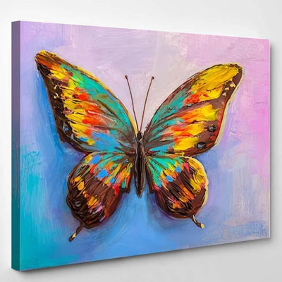 Oil Beautiful Butterfly Abstract Luxury Multi Canvas Prints, Multi Piece Panel Canvas Gallery Art Print Print