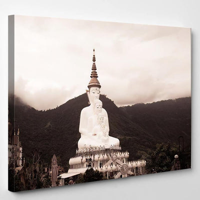 Pha Son Kaew Temple 5 White Buddha Religion Luxury Multi Canvas Prints, Multi Piece Panel Canvas Gallery Art Print Print