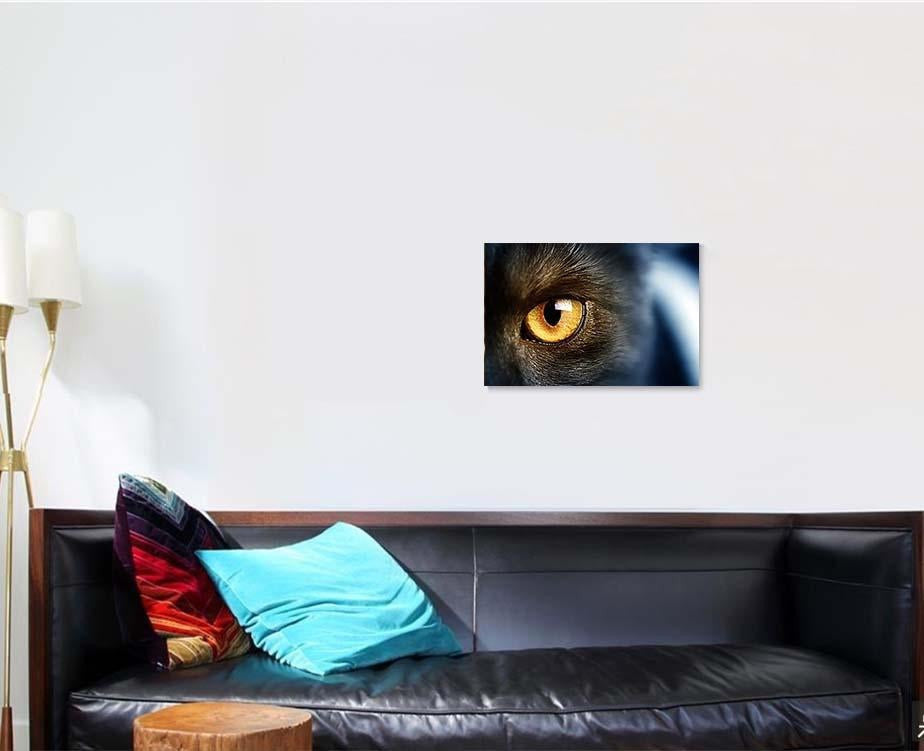 Cats Eye 4 Black Panther Animals Luxury Multi Canvas Prints, Multi Piece Panel Canvas Gallery Art Print Print
