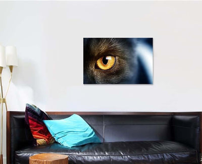 Cats Eye 4 Black Panther Animals Luxury Multi Canvas Prints, Multi Piece Panel Canvas Gallery Art Print Print