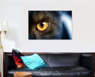 Cats Eye 4 Black Panther Animals Luxury Multi Canvas Prints, Multi Piece Panel Canvas Gallery Art Print Print