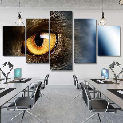 Cats Eye 4 Black Panther Animals Luxury Multi Canvas Prints, Multi Piece Panel Canvas Gallery Art Print Print