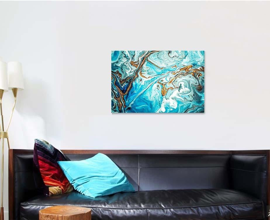 Marble Texture Eastern Technique Contemporary Art Abstract Luxury Multi Canvas Prints, Multi Piece Panel Canvas Gallery Art Print Print