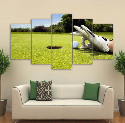 Golf Course 13 Sport 5 Panel Canvas Art Wall Decor Luxury Multi Canvas Prints, Multi Piece Panel Canvas Gallery Art Print