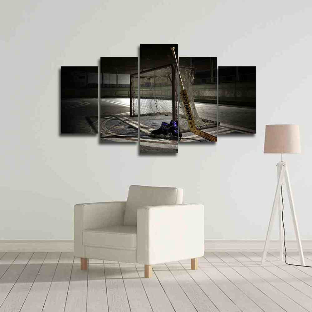 World Olympics Ice Hockey Match Luxury Multi Canvas Prints, Multi Piece Panel Canvas Gallery Art Print