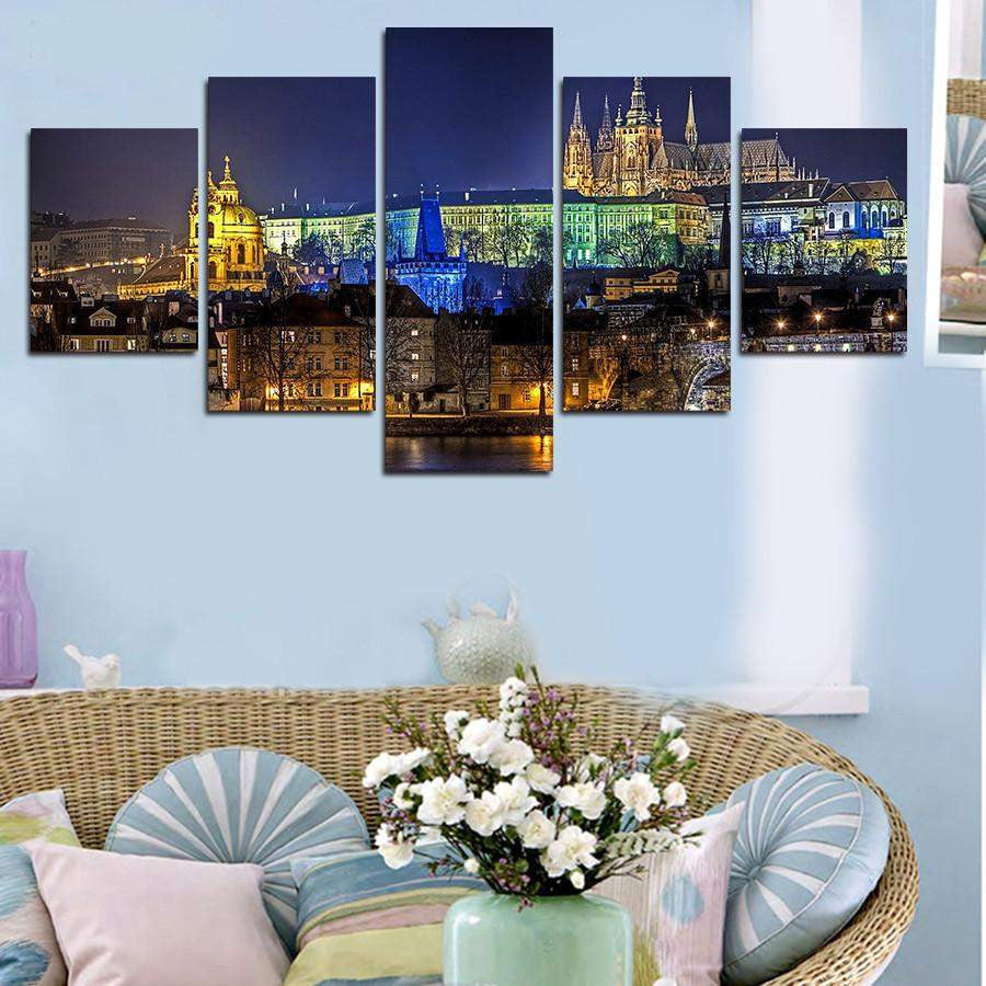 Cathedral Cityscape Luxury Multi Canvas Prints, Multi Piece Panel Canvas Gallery Art Print