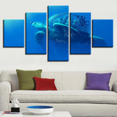 Sea Turtles 01 Animal 5 Panel Canvas Art Wall Decor Luxury Multi Canvas Prints, Multi Piece Panel Canvas Gallery Art Print