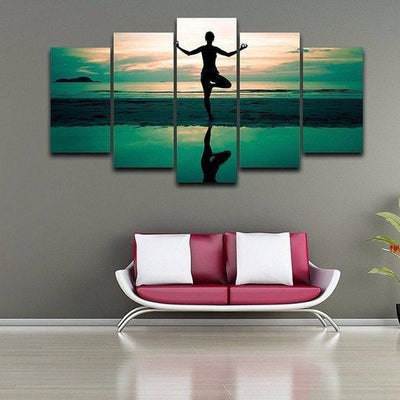 Yoga 6 Abstract 5 Panel Canvas Art Wall Decor Luxury Multi Canvas Prints, Multi Piece Panel Canvas Gallery Art Print