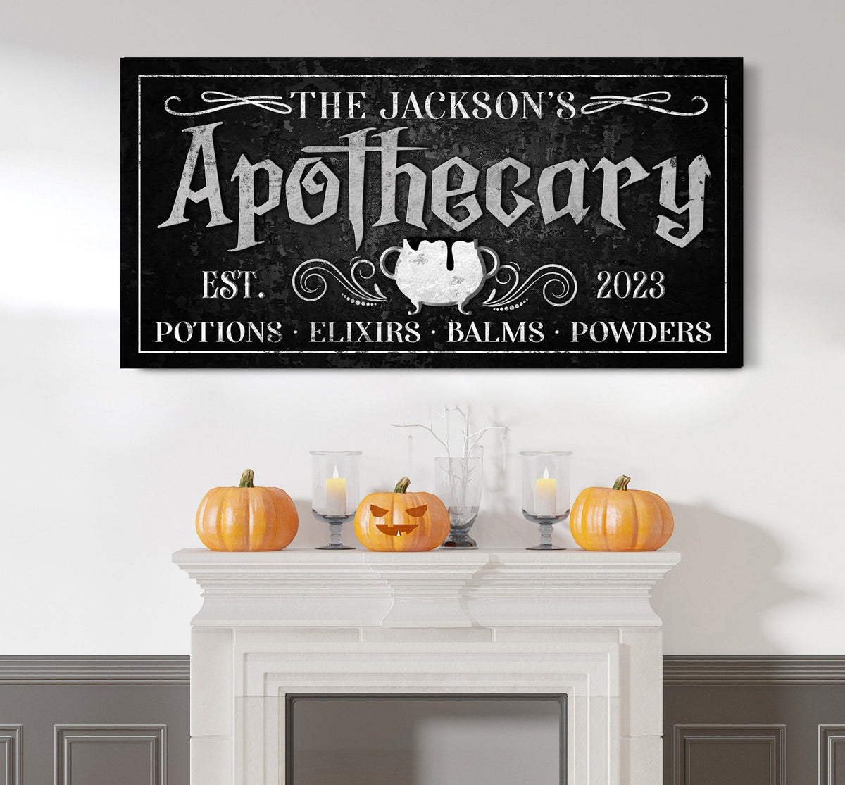 Personalized Apothecary Sign, Custom Halloween Kitchen Decor, Old Salem Apothecary Sign, Spooky Halloween Canvas Art, Creepy Halloween Sign