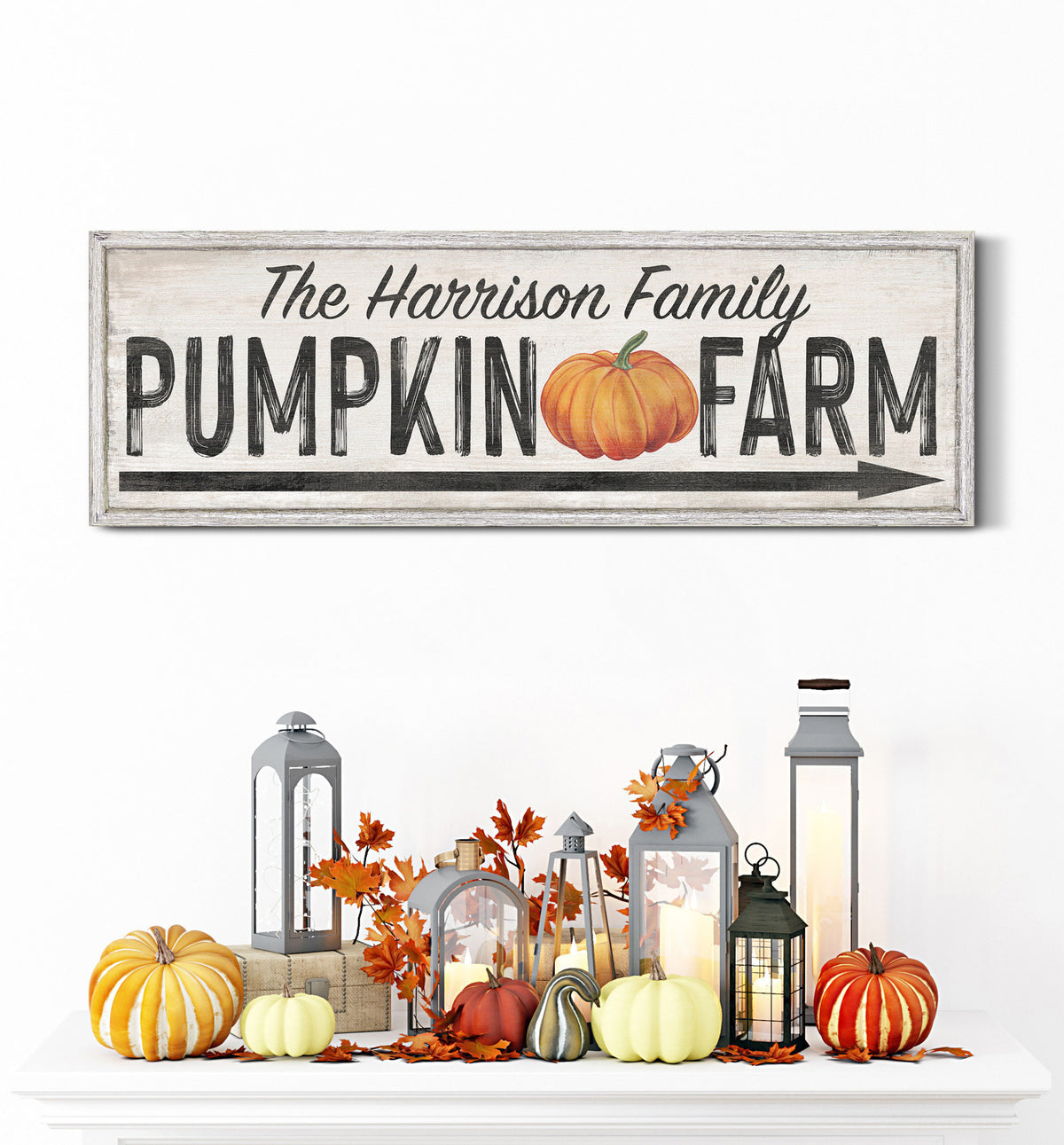Personalized Pumpkin Farm Sign, Vintage Family Farm Fresh Open Daily Autumn & Fall Market Sign, Halloween Kitchen Decor, Thanksgiving Decor
