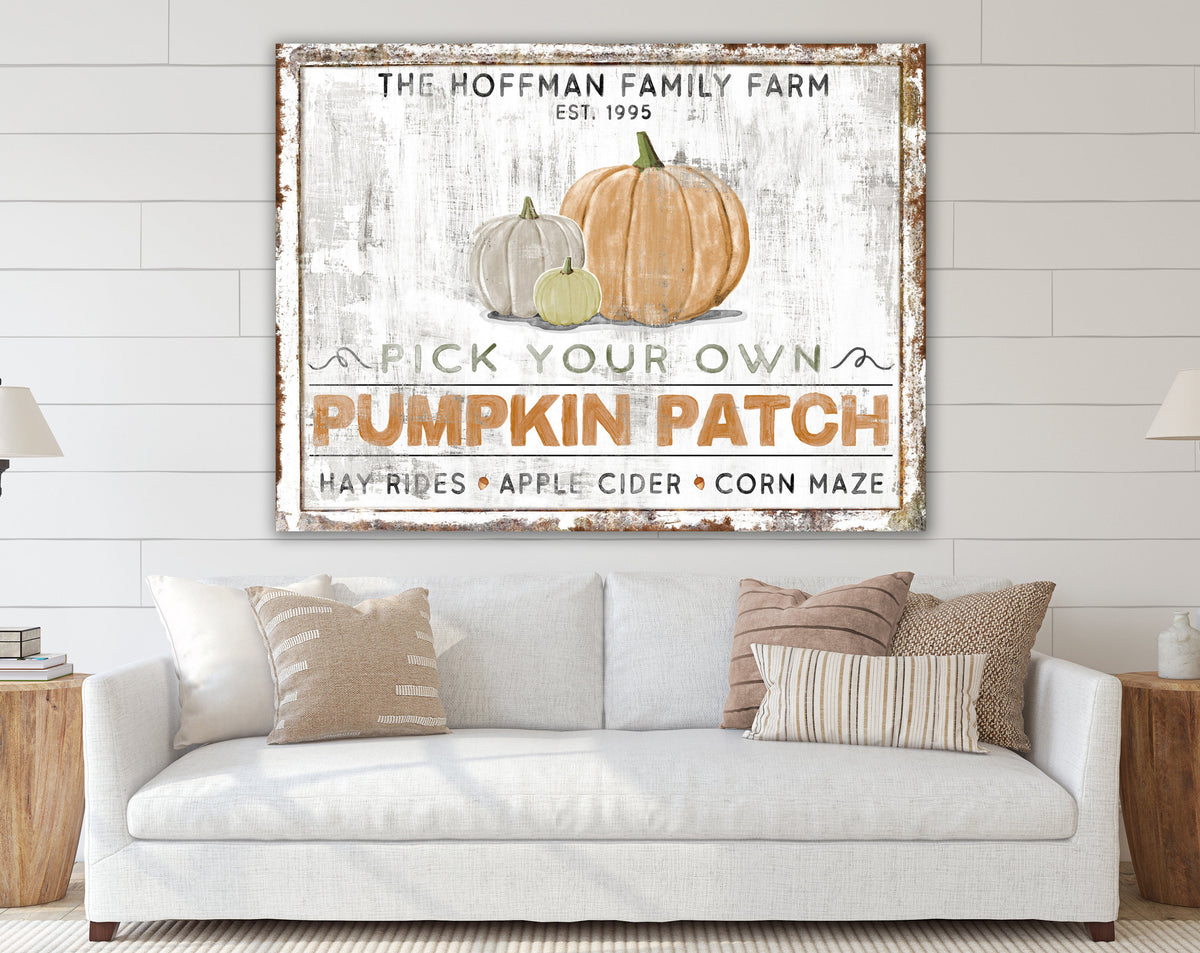 Pumpkin Patch Rustic Fall Sign, Modern Farmhouse Wall Decor, Primitive Country Autumn Farm Decor, Pumpkin Harvest Thanksgiving Decor Kitchen