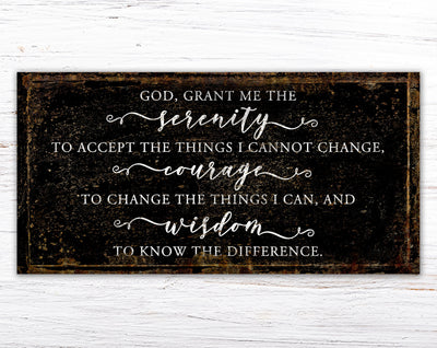 Modern Farmhouse Wall Decor Serenity Prayer Sign Religious Christian Art For Living Room Primitive Rustic Country Canvas Entryway Print